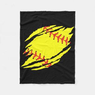 Softball Graphic _1 Fleece Blanket