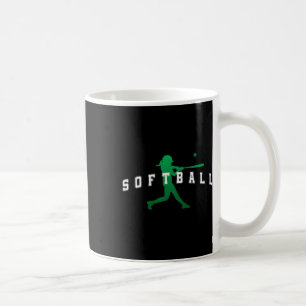 Softball Green Team Player Varsity Text Coffee Mug