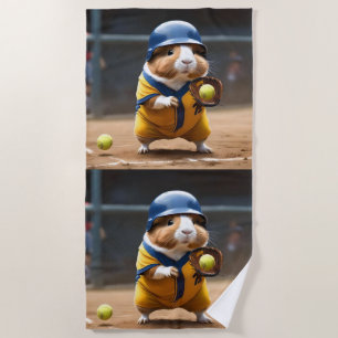 Softball Guinea Pig,  Beach Towel