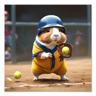 Softball Guinea Pig,  Photo Print