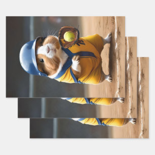 Softball Guinea Pig, Wrapping Paper Sheet