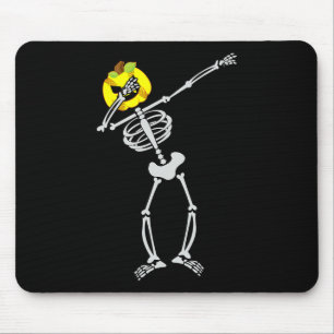 Softball Halloween Skeleton Dabbing Pumpkin Mouse Pad