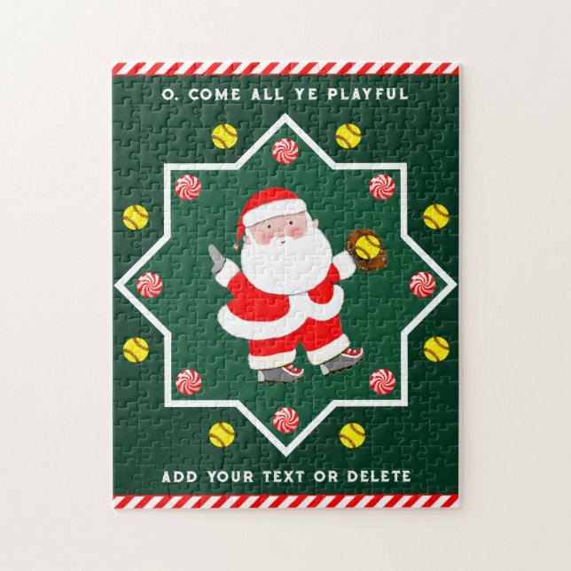 Softball Holiday Gifts Jigsaw Puzzle (Vertical)