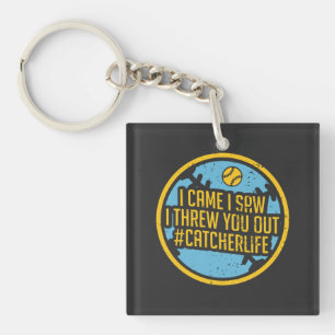 Softball - I Came I Saw I Threw You Out Keychain
