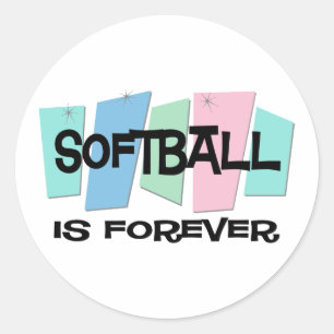 Softball Is Forever Classic Round Sticker