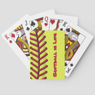 Softball is Life Playing Cards