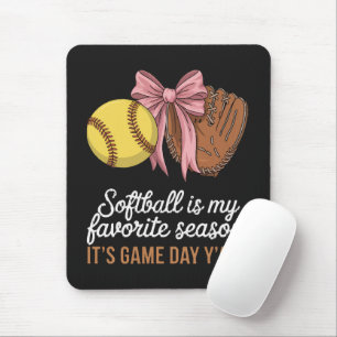 Softball is My Favourite Season Mouse Pad