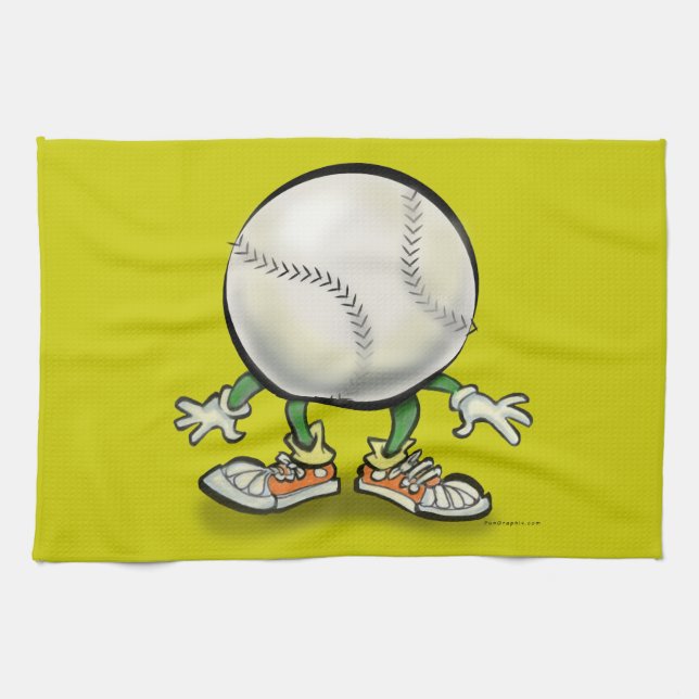 Softball Kitchen Towel (Horizontal)