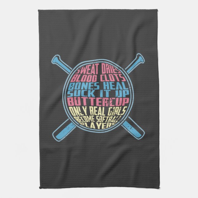 Softball Kitchen Towel (Vertical)