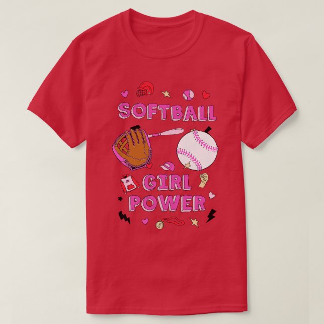 SOFTBALL L POWER T-Shirt (Design Front)
