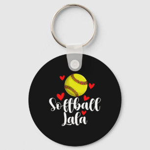 Softball Lala Of A Softball Player Lala Keychain