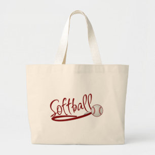 Softball Large Tote Bag