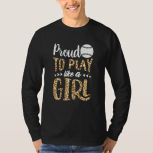 Softball Leopard Graphic Women And Softball Girl T-Shirt