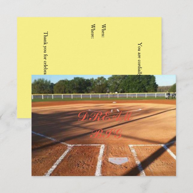 Softball life invitation (Front/Back)