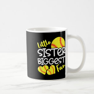 Softball Little Sister Biggest Fan Teen Girls _1 Coffee Mug