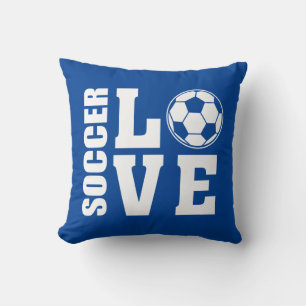 Softball Love Blue Throw Pillow