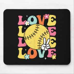 Softball Love Cute Softball Shirts For Women Mom T Mouse Pad
