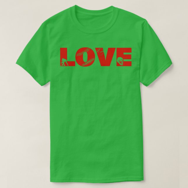 Softball LOVE Funny 1 T-Shirt (Design Front)