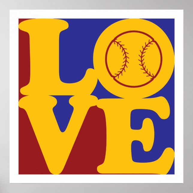 Softball Love Poster (Front)