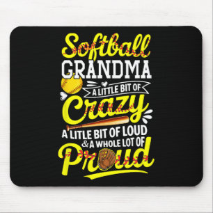 Softball Lover Grandma Funny Loud And A Whole Lot Mouse Pad