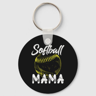 Softball Mama For Women Family Matching Players Mo Keychain