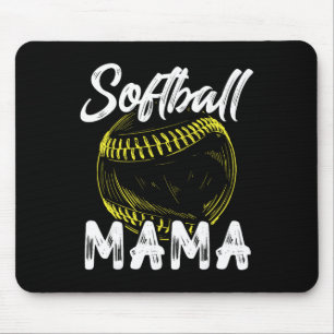 Softball Mama For Women Family Matching Players Mo Mouse Pad
