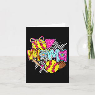 Softball Mama Mom Softball Game Day Vibes Mother's Card