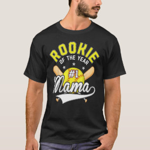 Softball Mama Rookie Of The Year 1st B day Theme M T-Shirt