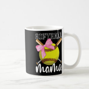 Softball Mama Softball Coquette Bow Coffee Mug