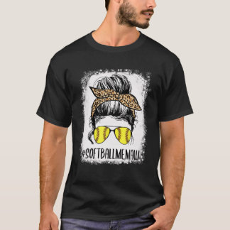 Softball Memaw Life Leopard T-Shirt