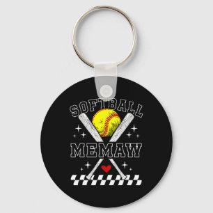 Softball Memaw Of A Softball Player Memaw _1 Keychain