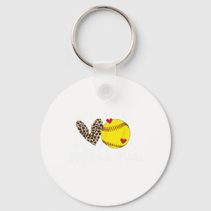 Softball Mia Heart Grandma Mia Of A Softball Playe Keychain