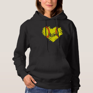 Softball Mimi Heart Mothers Day Women Cute Hoodie