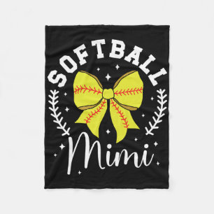 Softball Mimi Of A Softball Player Mimi Coquette Fleece Blanket