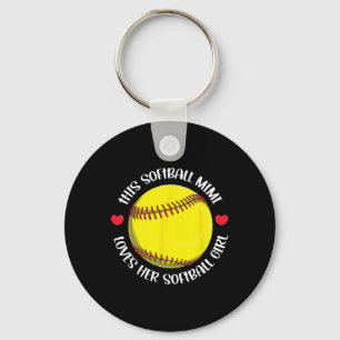 Softball Mimi Proud Mimi Of A Softball Player Keychain