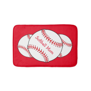Softball Mom Bath Mats