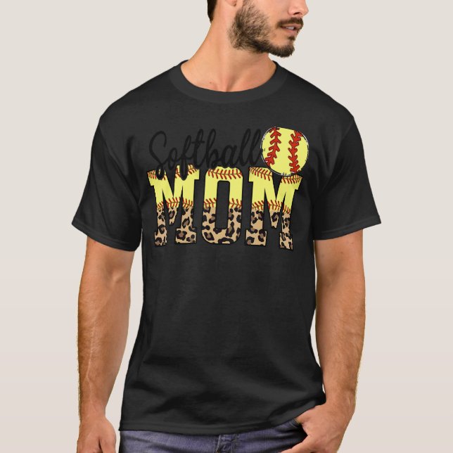 Softball Mom Best Mother's Day T-Shirt (Front)