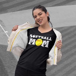 Softball Mom Custom Player Name and Number T-Shirt