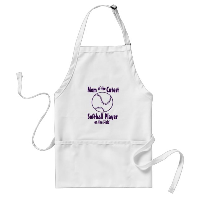 Softball Mom Cutest on the Field Standard Apron (Front)
