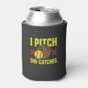 Softball Mom Dad Baseball Sport Can Cooler
