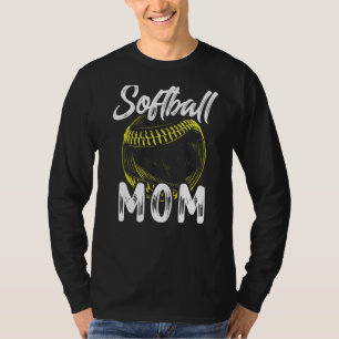 Softball Mom For Women Family Matching Players Mot T-Shirt