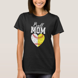 Softball Mom For Women Pitcher Catcher Mother's D T-Shirt