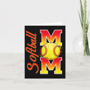 Softball Mom Funny Baseball Mom Mother's Day Softb Card