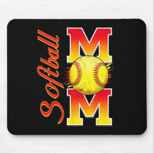 Softball Mom Funny Baseball Mom Mother's Day Softb Mouse Pad