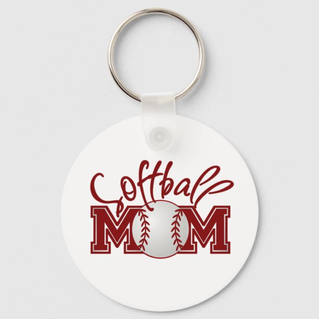 Softball MOM Keychain (Front)