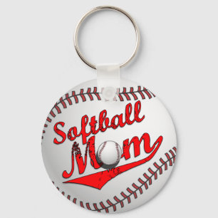 Softball Mom Keychain