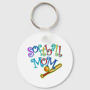 Softball Mom Keychain