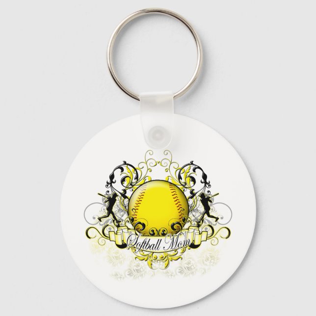 Softball Mom Keychain (Front)