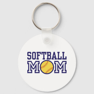 Softball Mom Keychain