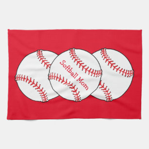 Softball Mom Kitchen Towel